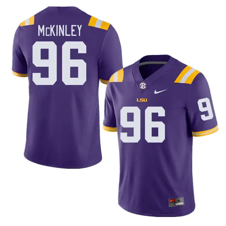 Men's LSU Tigers Dominick McKinley #96 Purple NCAA Football Jersey